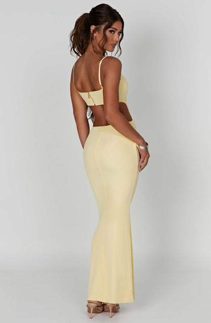 Robe longue Céline - Citron