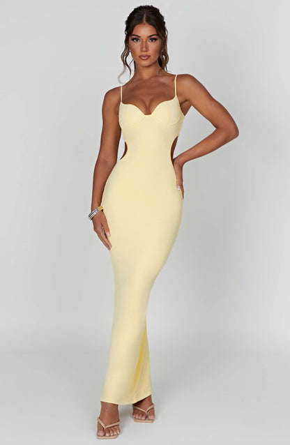 Robe longue Céline - Citron