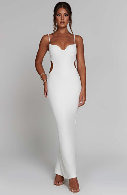 Robe longue Céline - Blanc