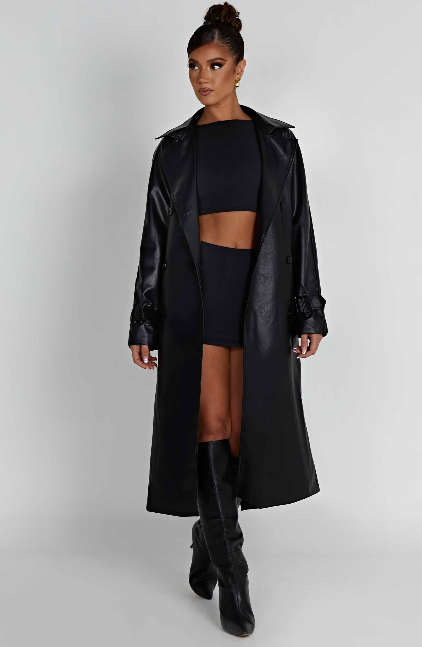 Chi Manteau Trench - Noir