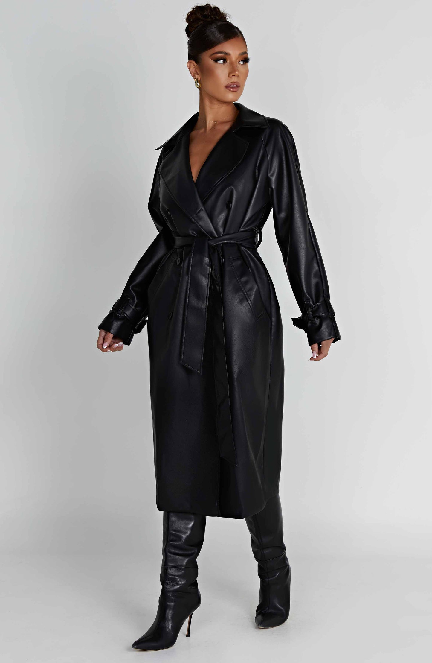 Chi Manteau Trench - Noir