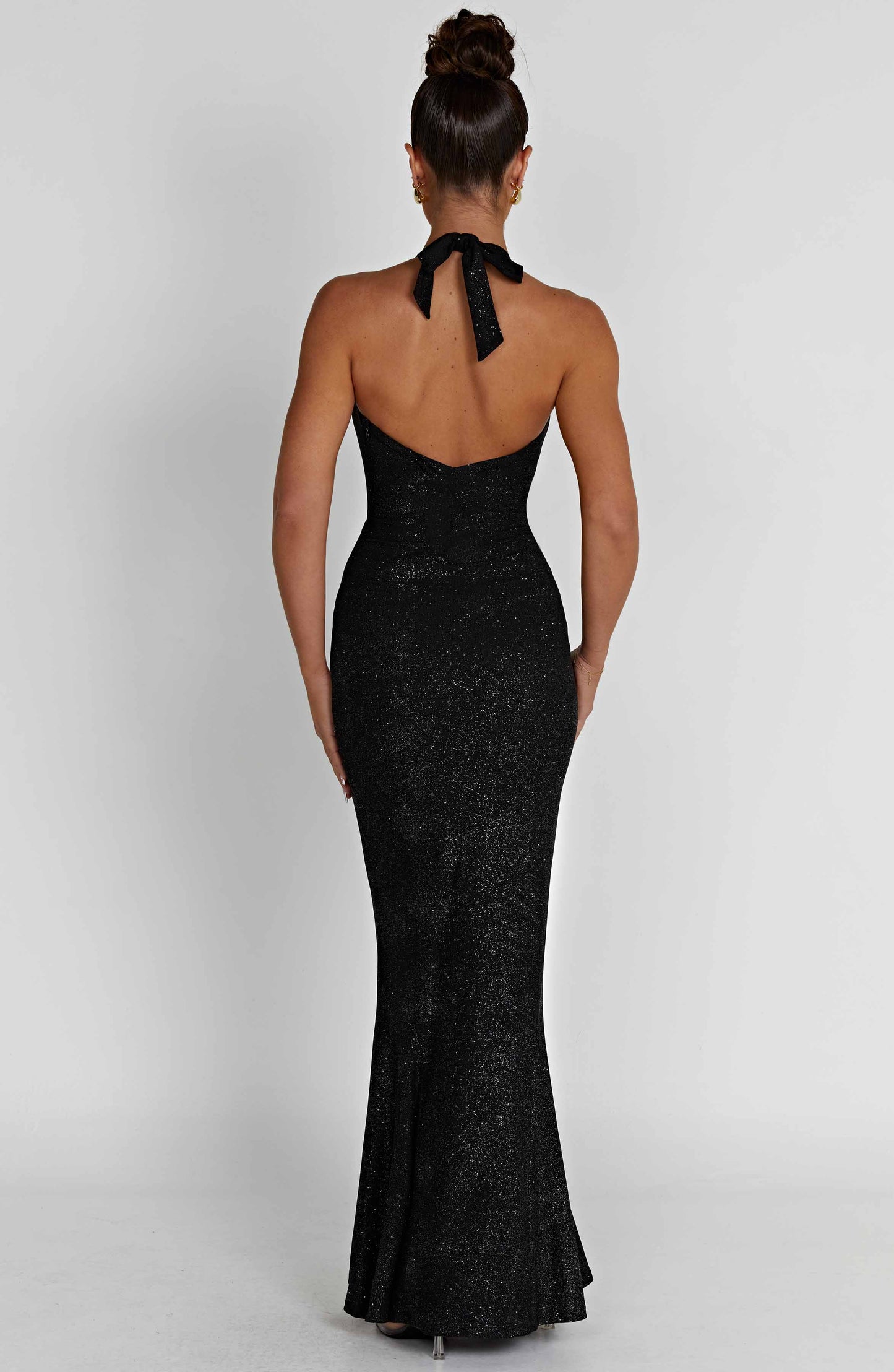 Robe longue Chrishelle - Noir pailleté