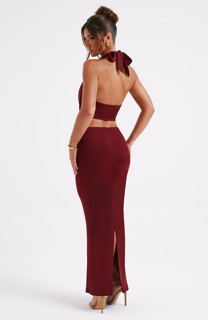 Chrishelle Top - Burgundy