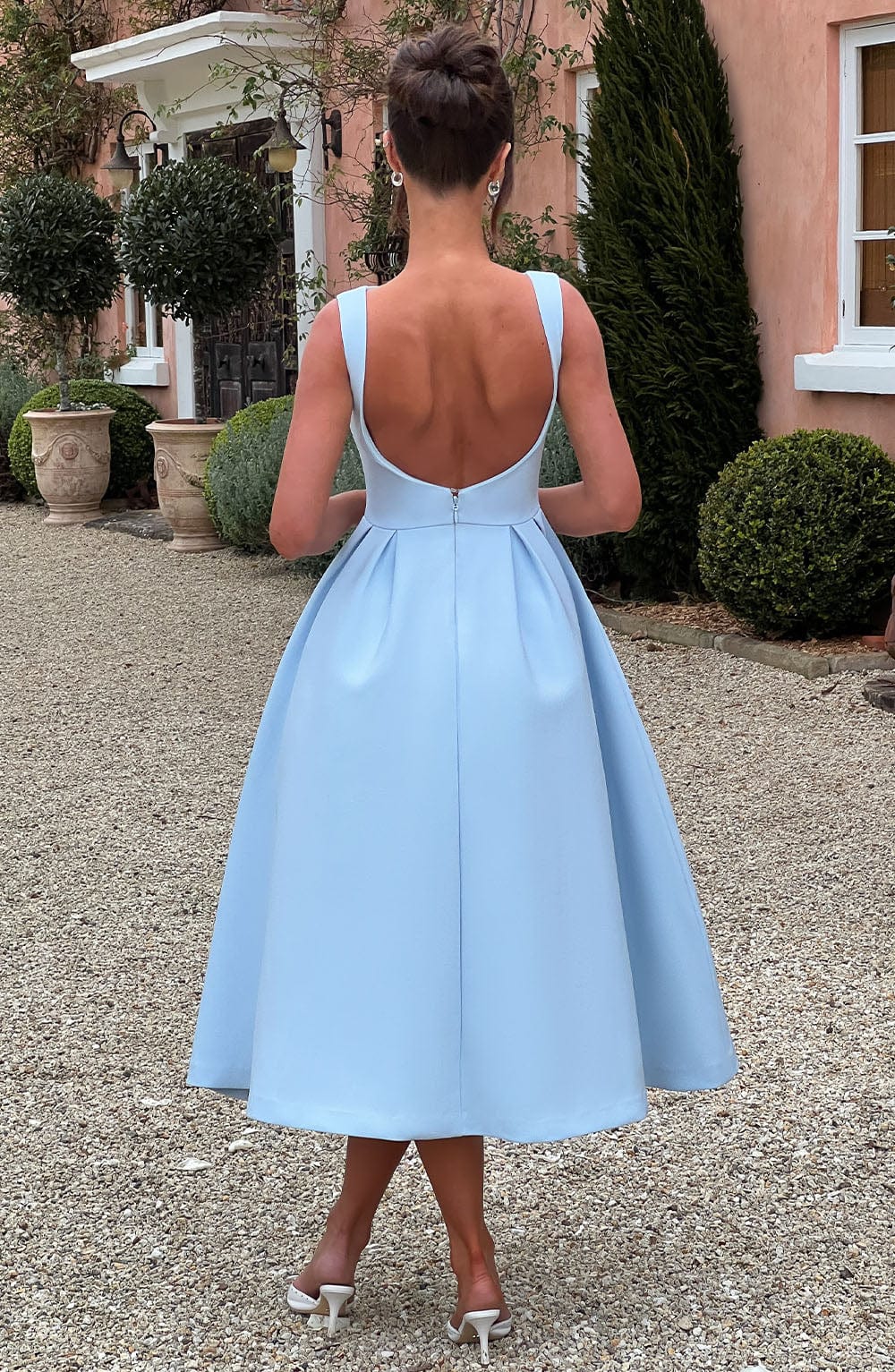 Clarabella Midi Dress - Blue Aurlienne Paris Clarabella Midi Dress - Blue Aurlienne Paris