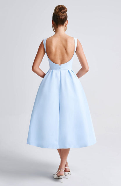 Robe mi-longue Clarabella - Bleu