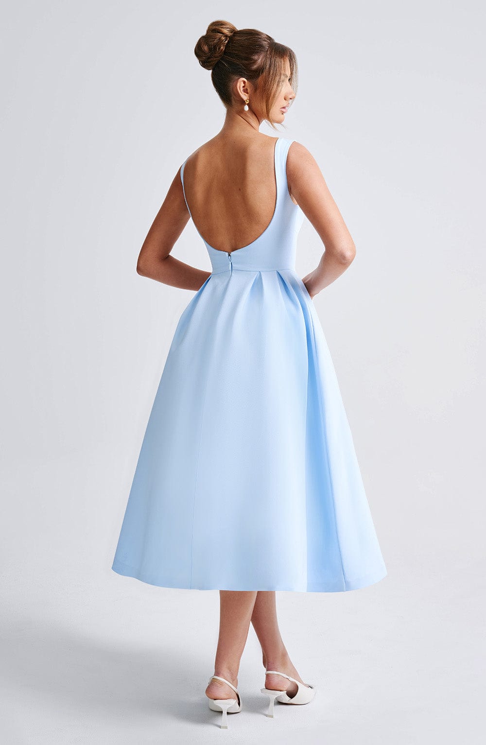 Robe mi-longue Clarabella - Bleu