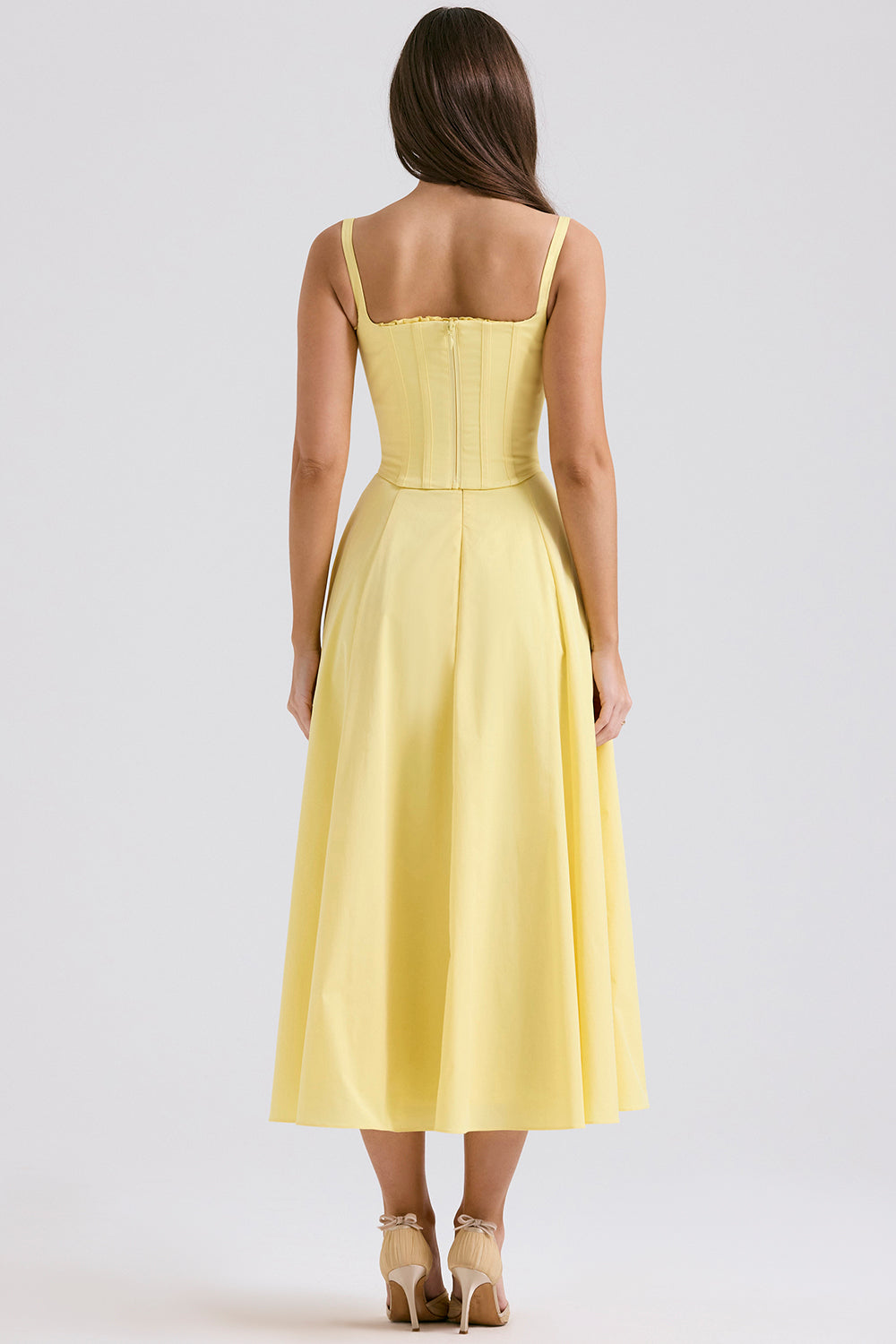 Mirabelle Robe Mi-Longue — Jaune