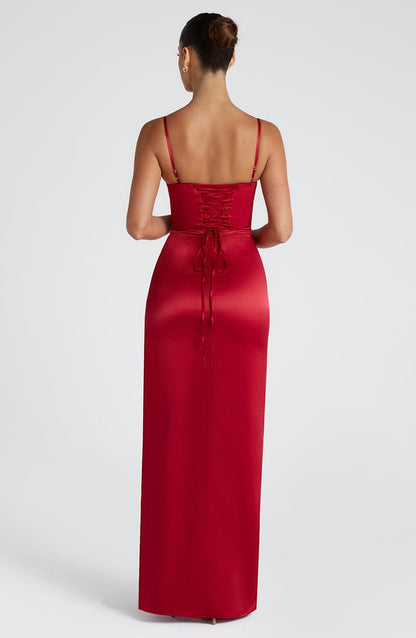 Robe longue Clémentine - Rouge