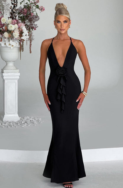 Robe longue Constantina - Noir