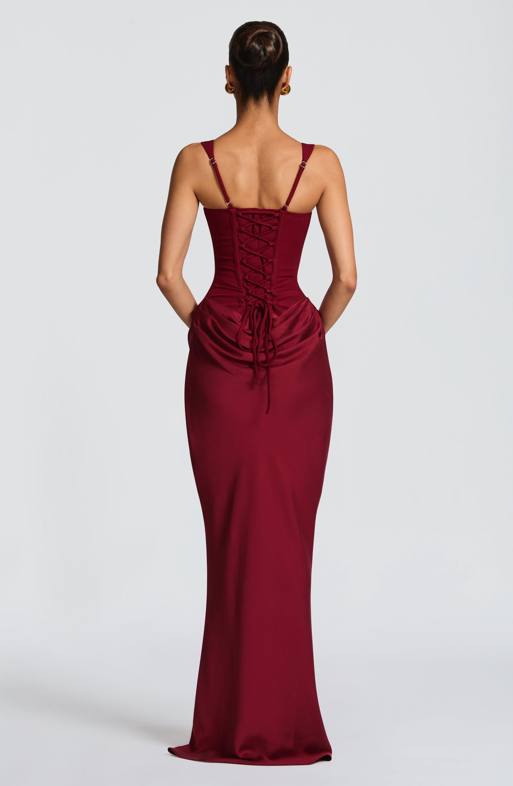 Cornelia Long Dress - Burgundy Aurlienne Paris Cornelia Long Dress - Burgundy Aurlienne Paris