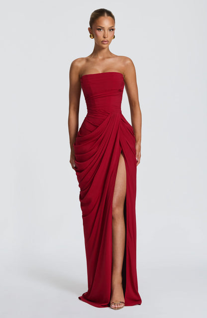 Marine Robe Longue — Bordeaux