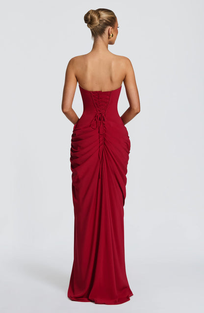 Marine Robe Longue — Bordeaux