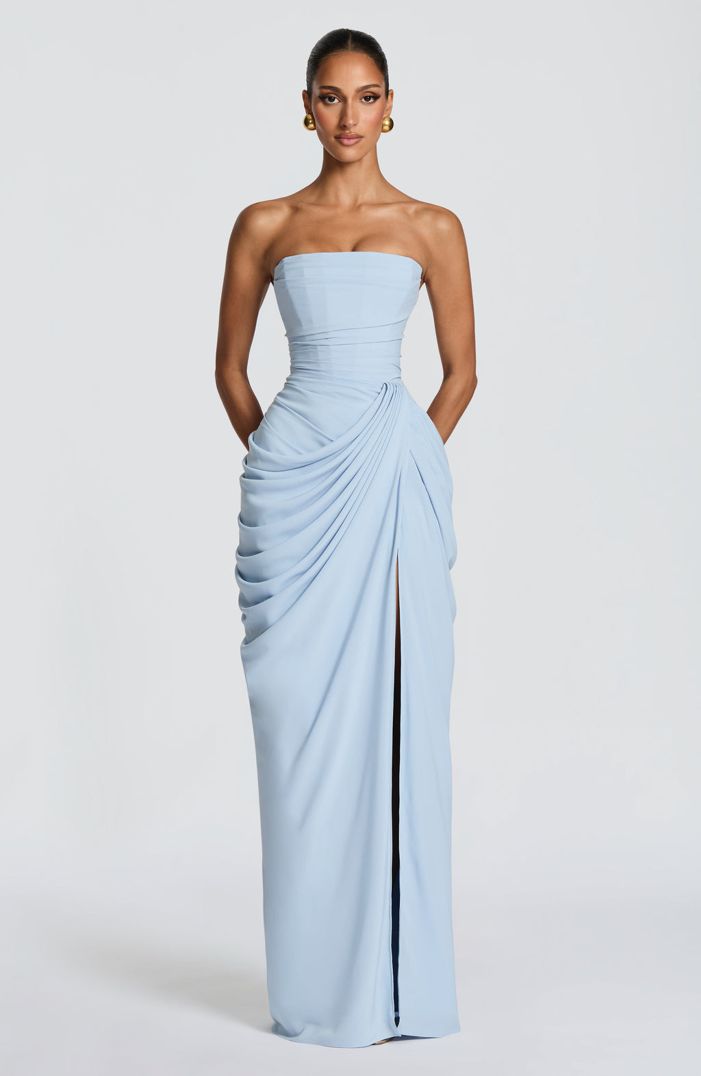 Marine Robe Longue — Bleu Ciel