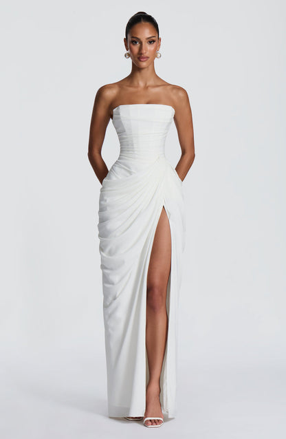 Marine Robe Longue — Ivoire