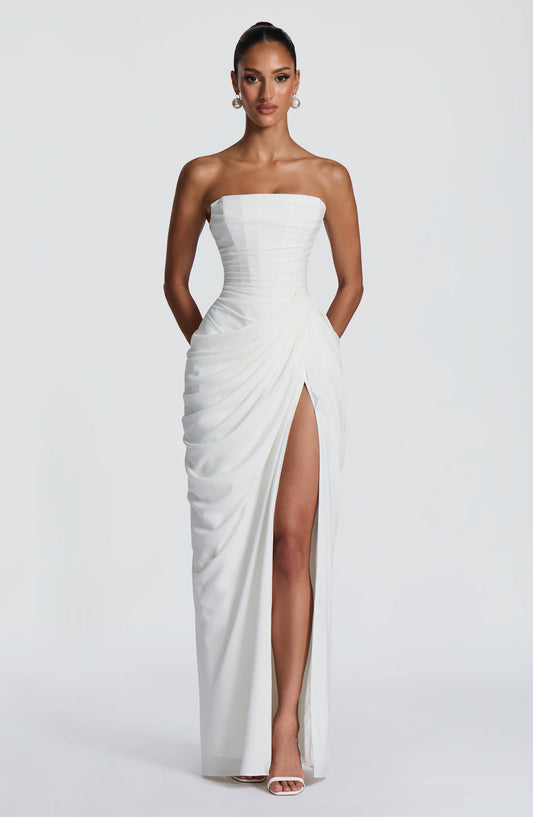 Marine Robe Longue — Ivoire