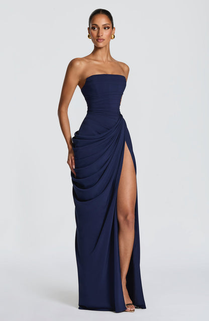 Marine Robe Longue — Bleu Marine