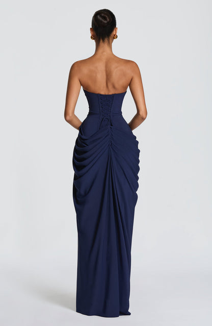 Marine Robe Longue — Bleu Marine