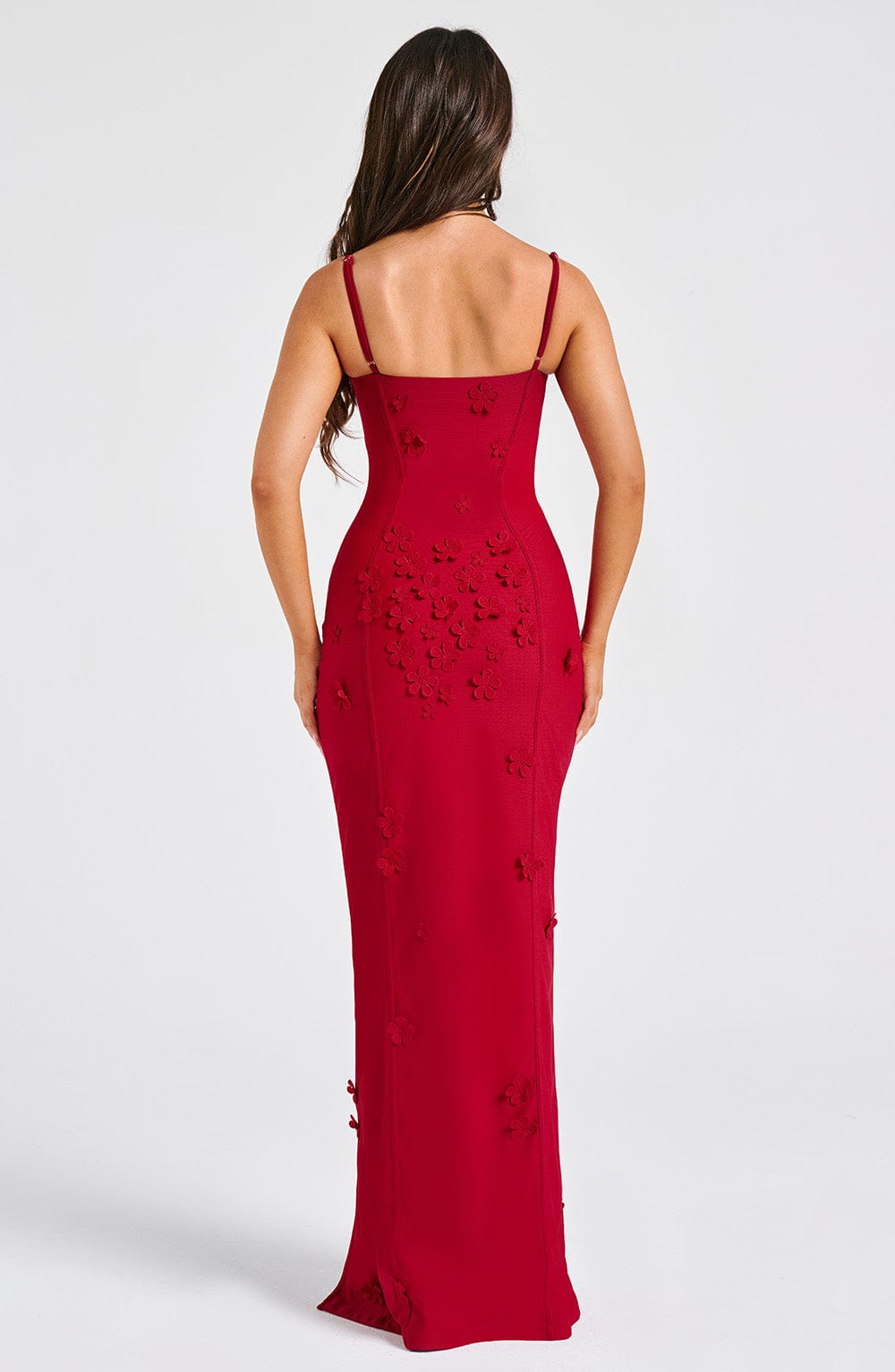 Robe longue Dalary - Doublée rouge