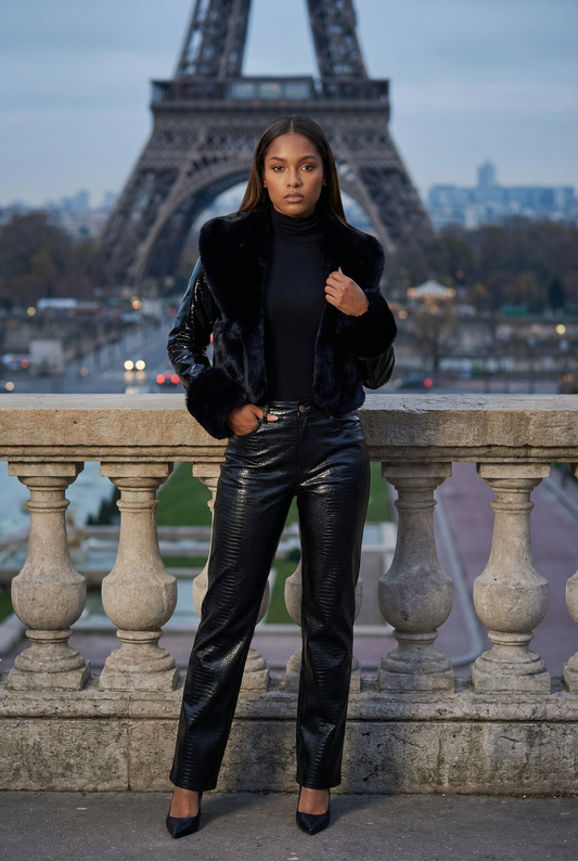 Romane Manteau Court - Noir