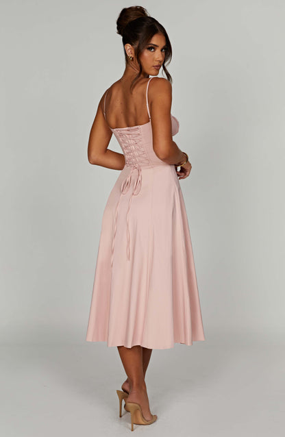 Robe mi-longue Deanna - Blush