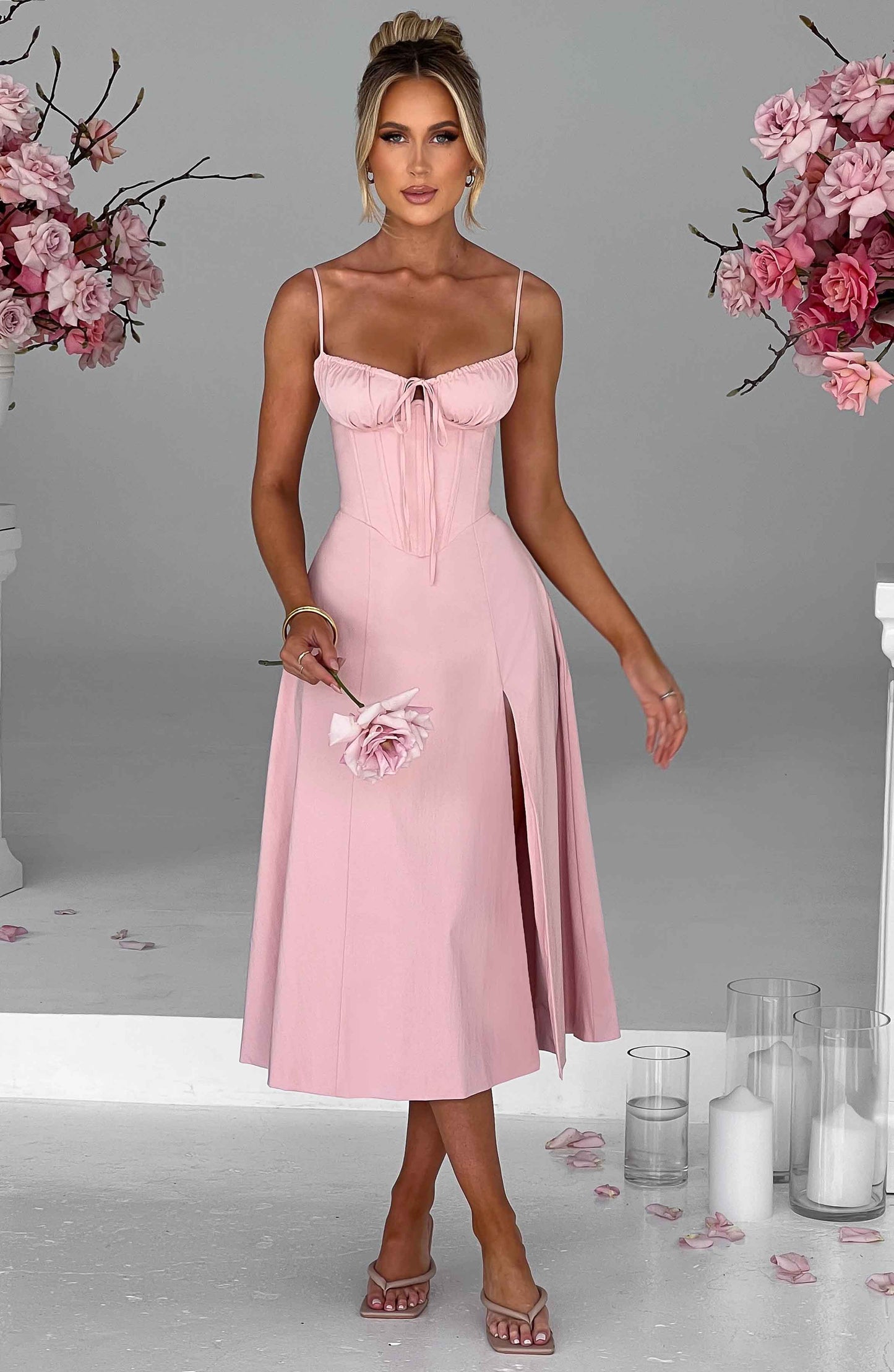 Robe mi-longue Deanna - Blush