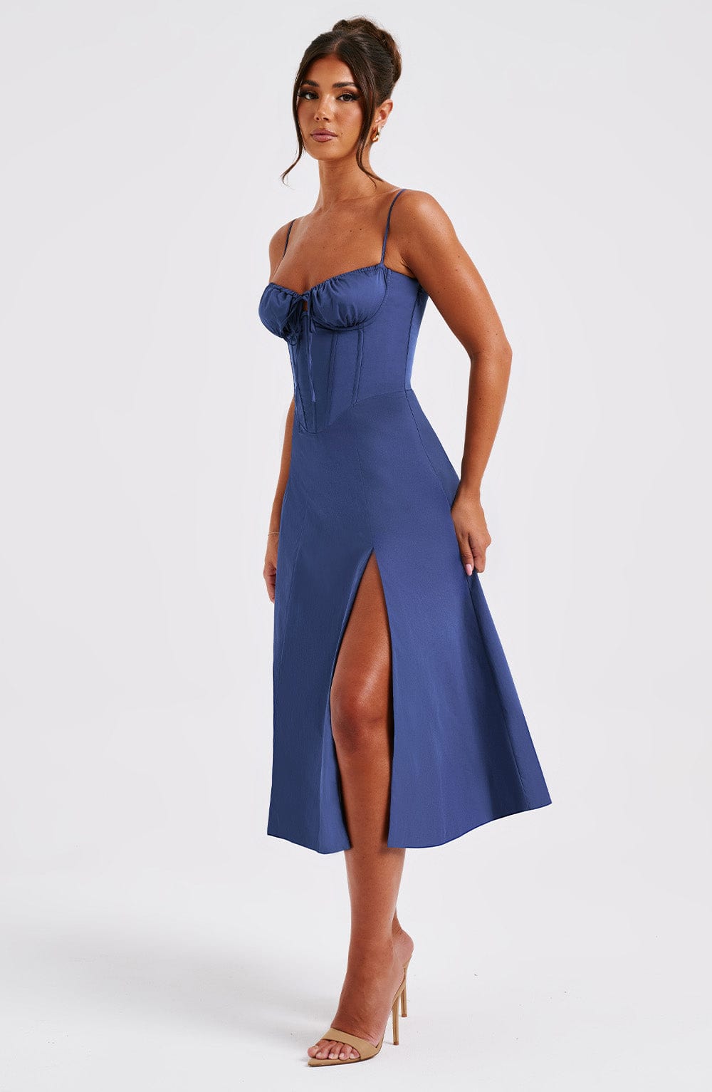 Robe mi-longue Deanna - Bleu marine