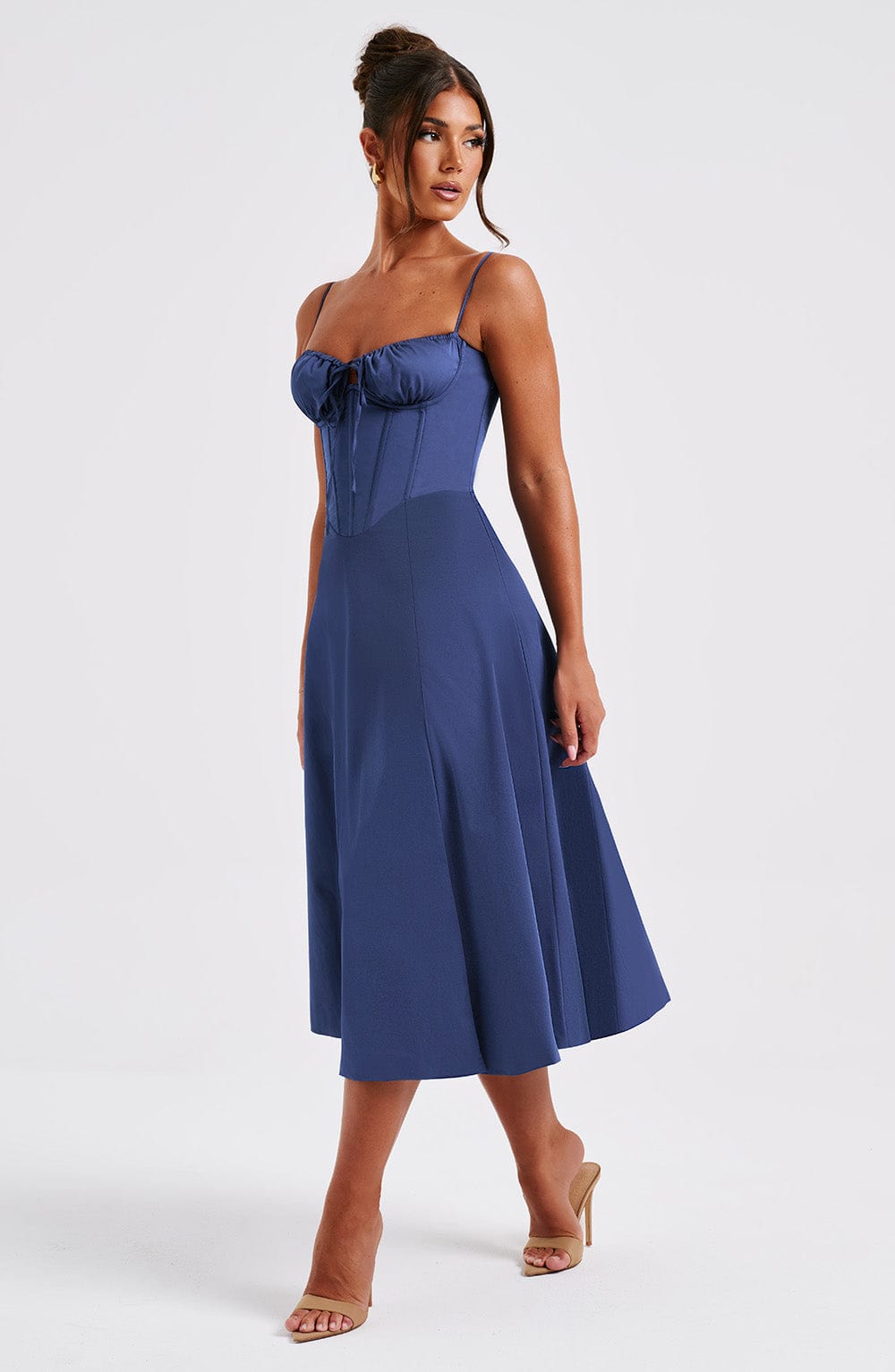 Robe mi-longue Deanna - Bleu marine