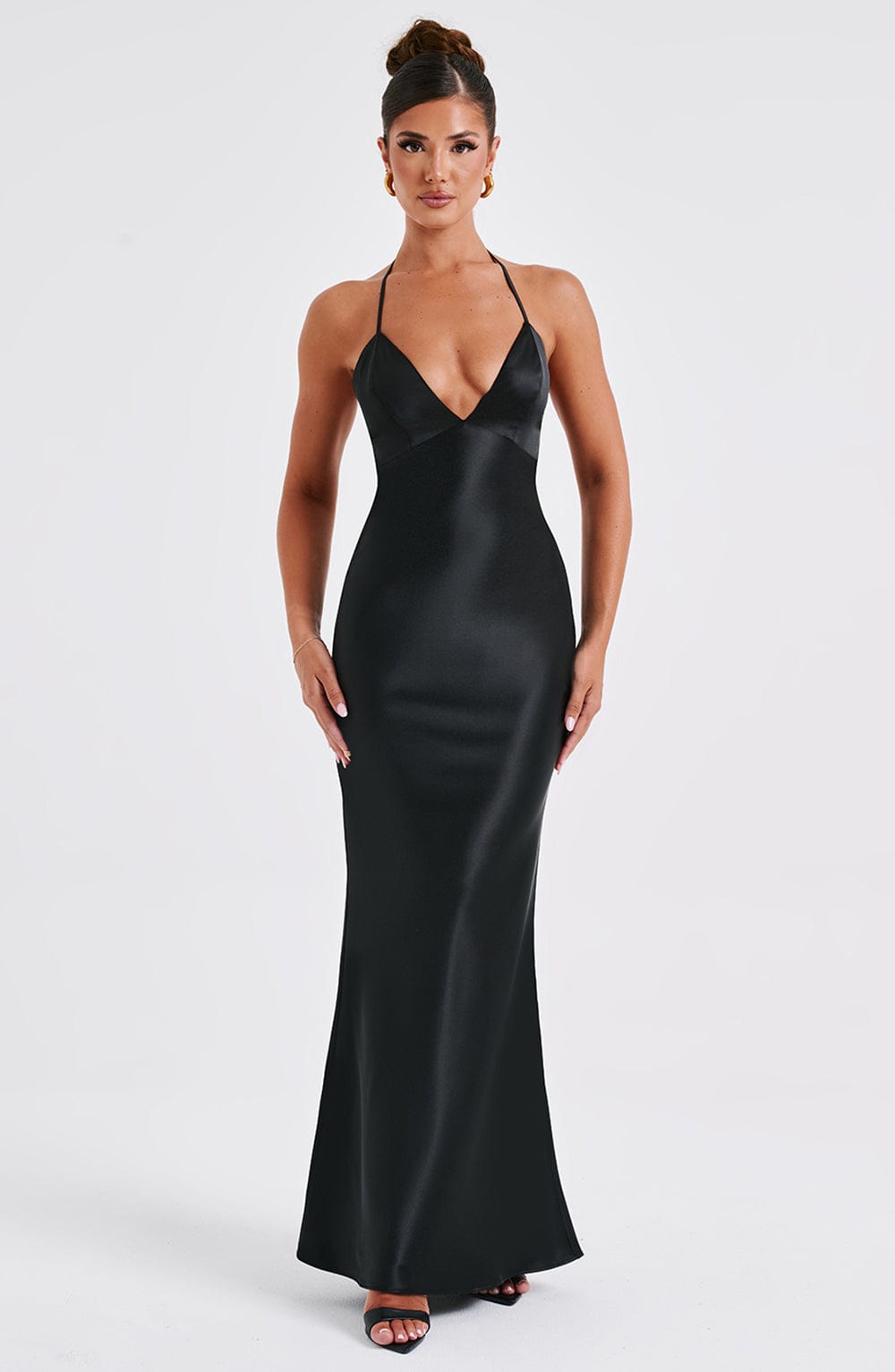 Robe longue Delphine - Noir