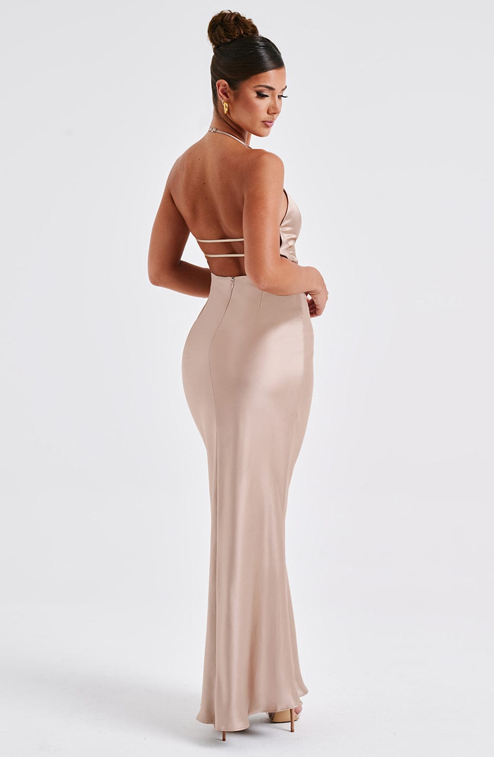 Robe longue Delphine - Champagne