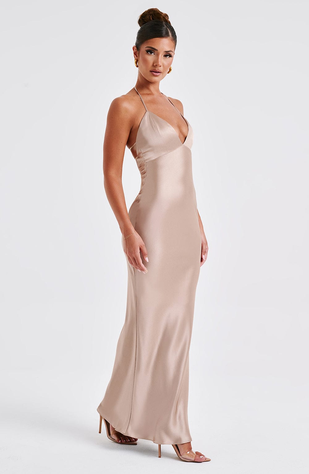 Robe longue Delphine - Champagne