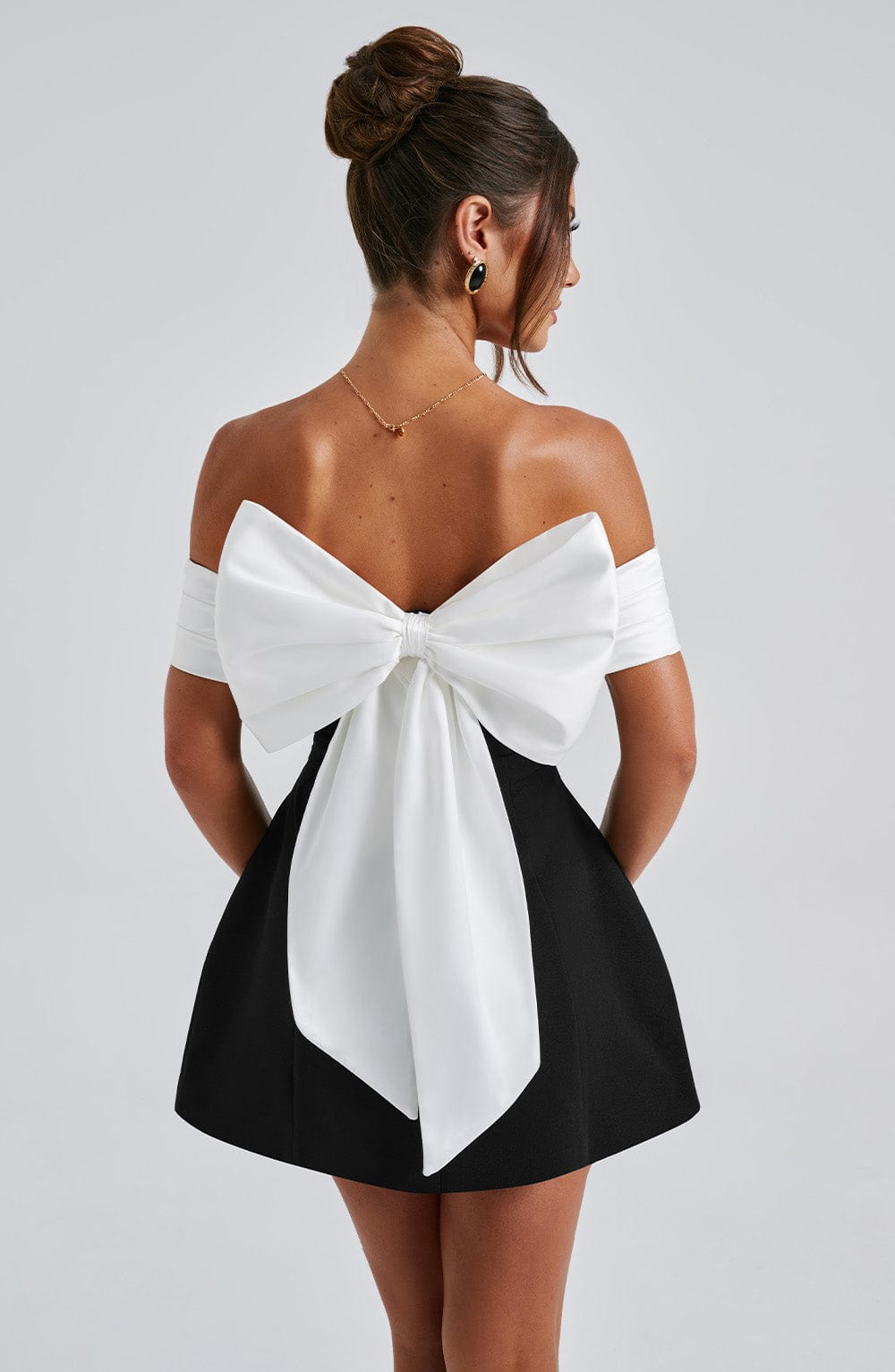 Robe mini Delta - Noir/Blanc