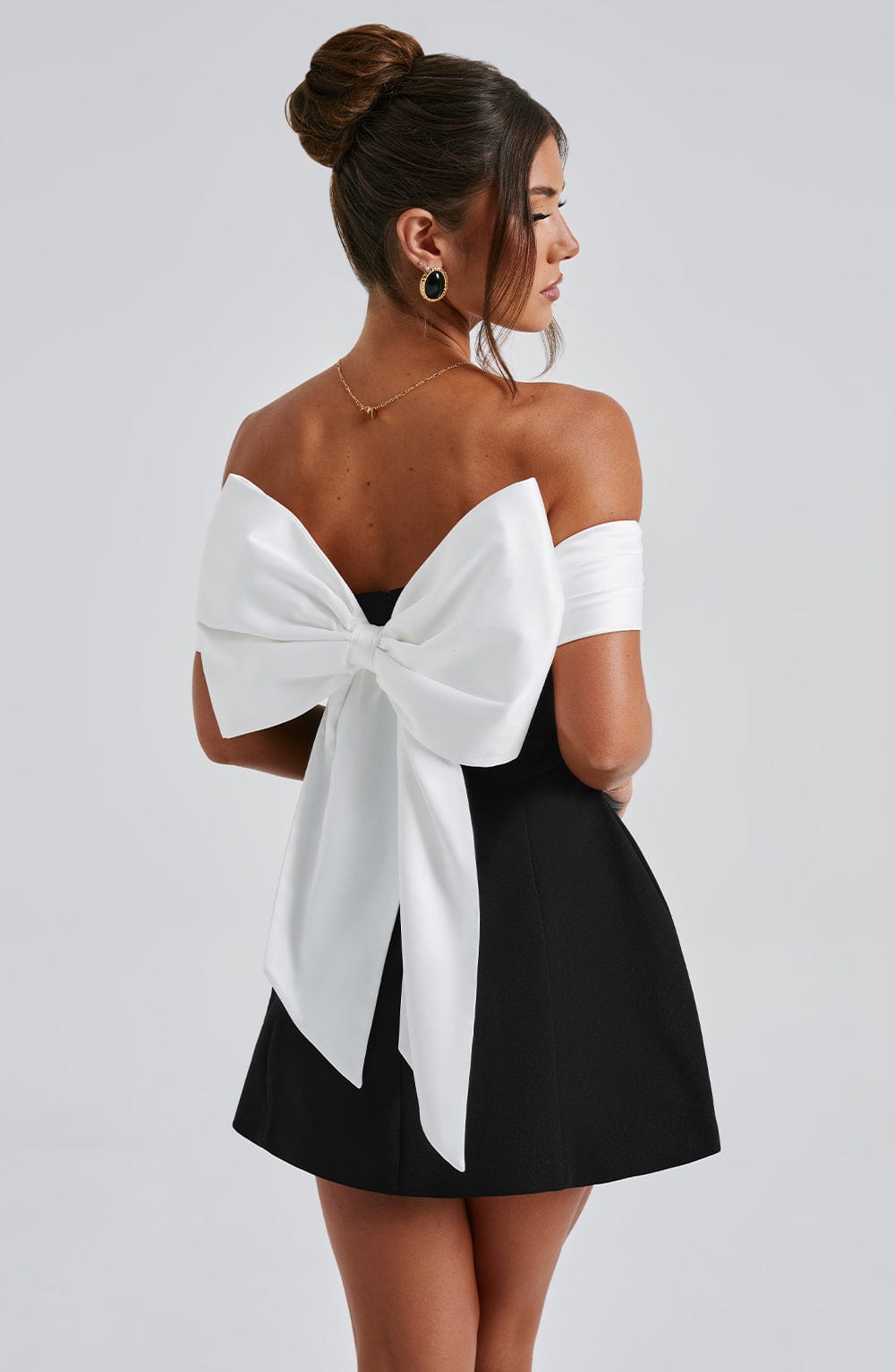 Robe mini Delta - Noir/Blanc