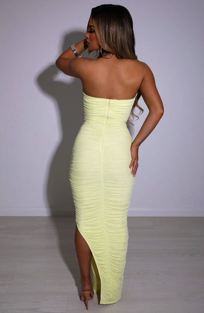 Robe longue Demi-longue - Citron vert