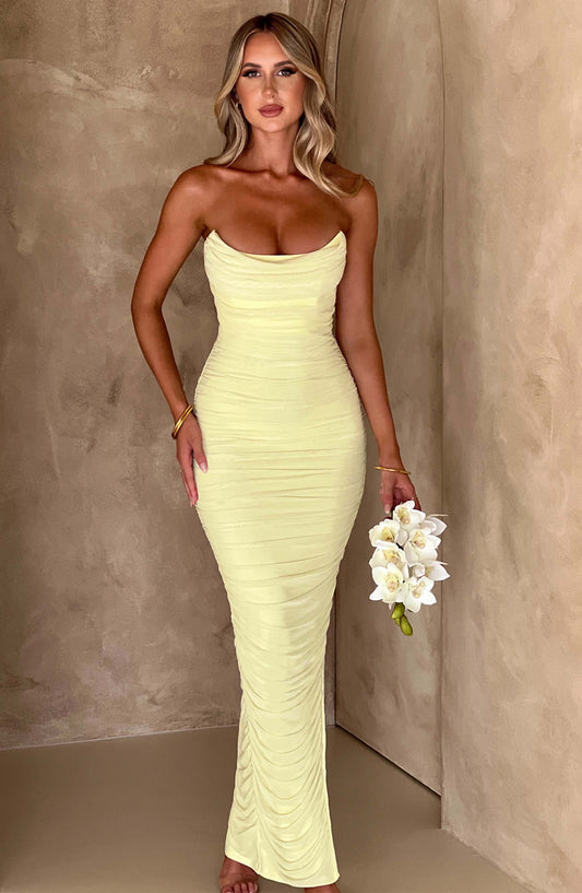 Robe longue Demi-longue - Citron vert