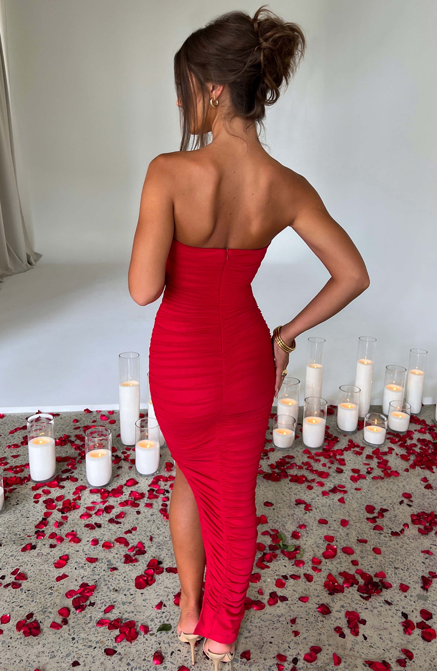 Robe longue Demi-longue - Rouge