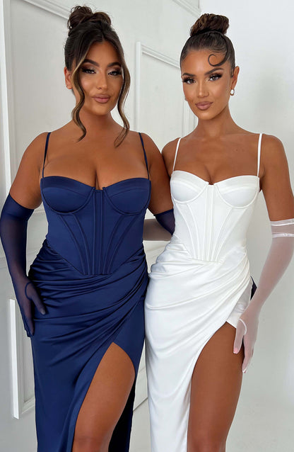 Robe longue Despina - Bleu marine