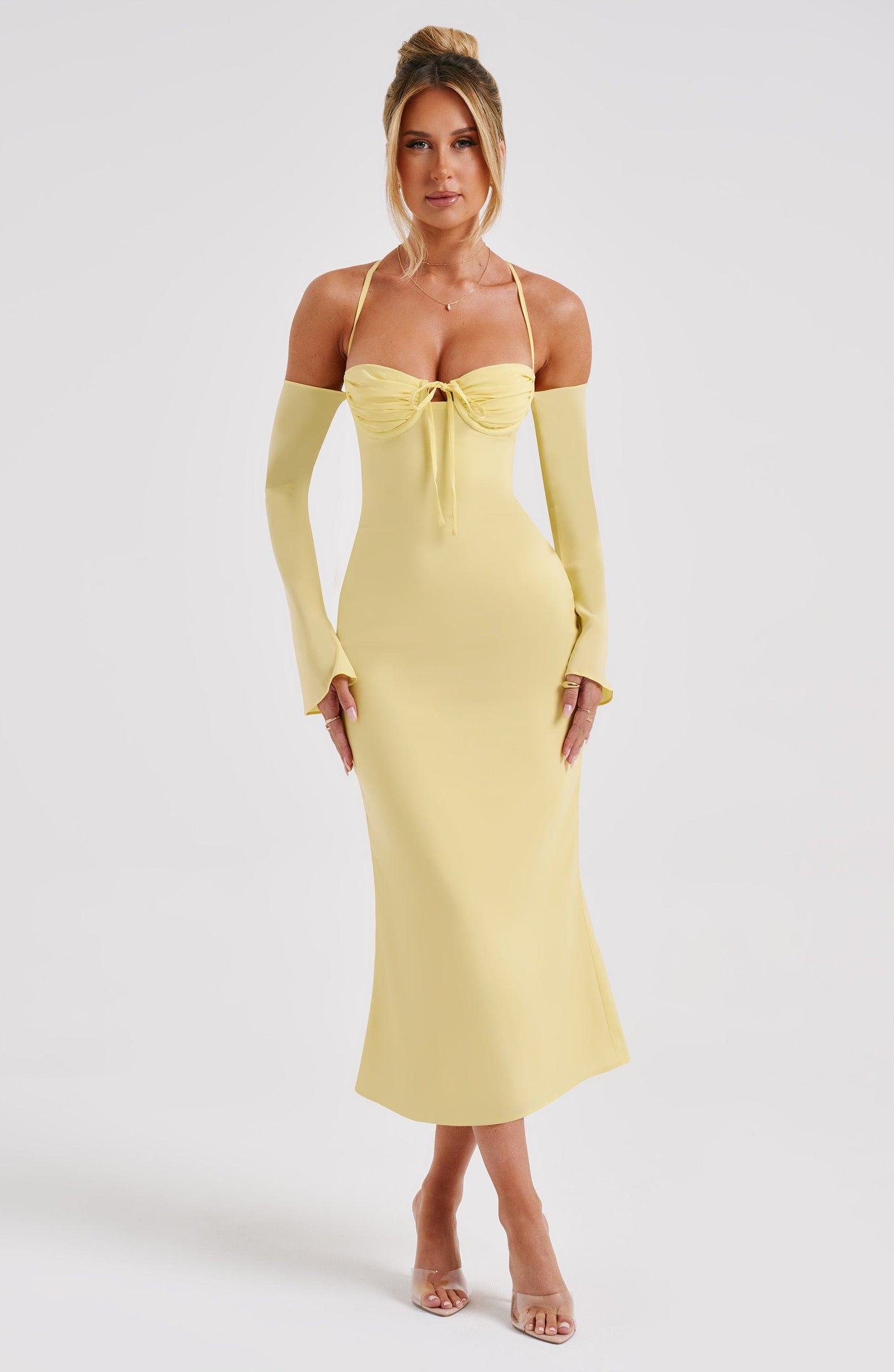 Robe mi-longue Dulce - Citron