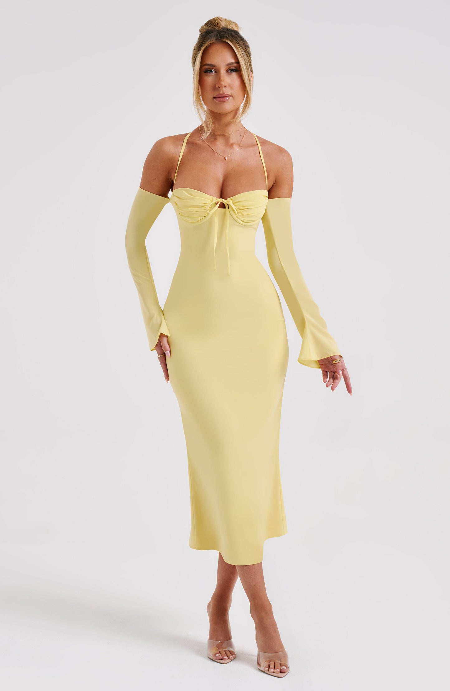 Robe mi-longue Dulce - Citron