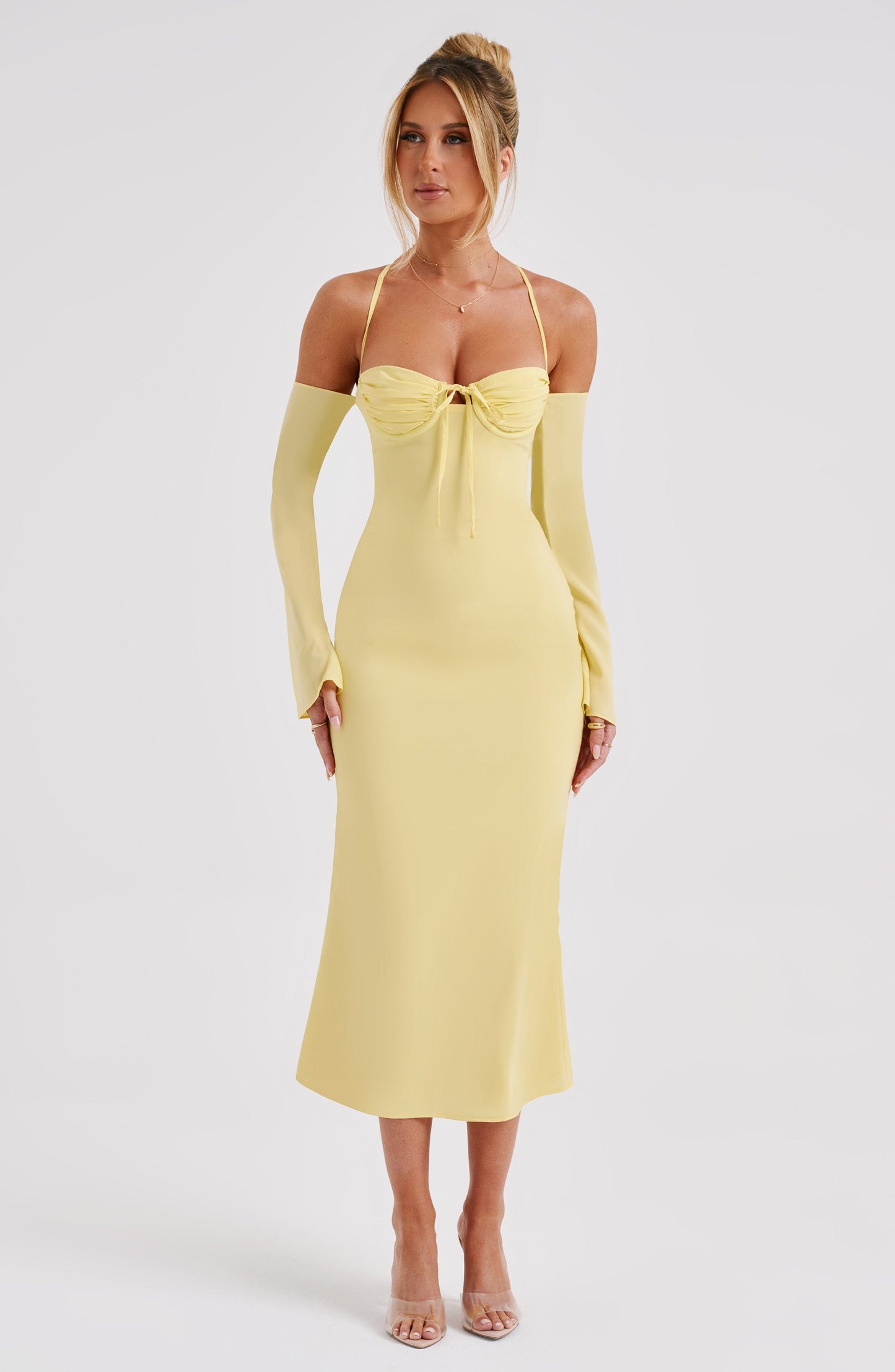 Robe mi-longue Dulce - Citron