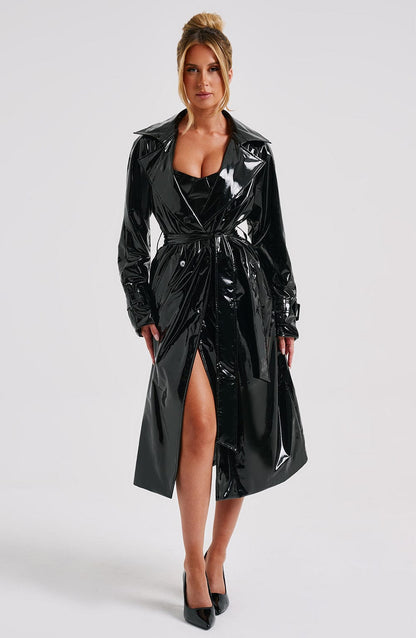 Dynasty Manteau Trench Court - Noir