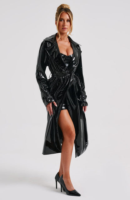 Dynasty Manteau Trench Court - Noir