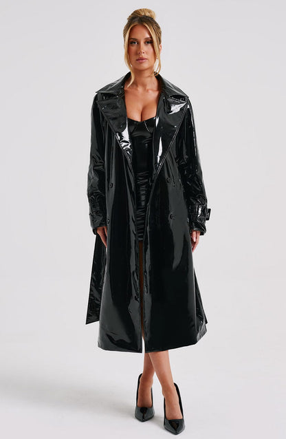 Dynasty Manteau Trench Court - Noir