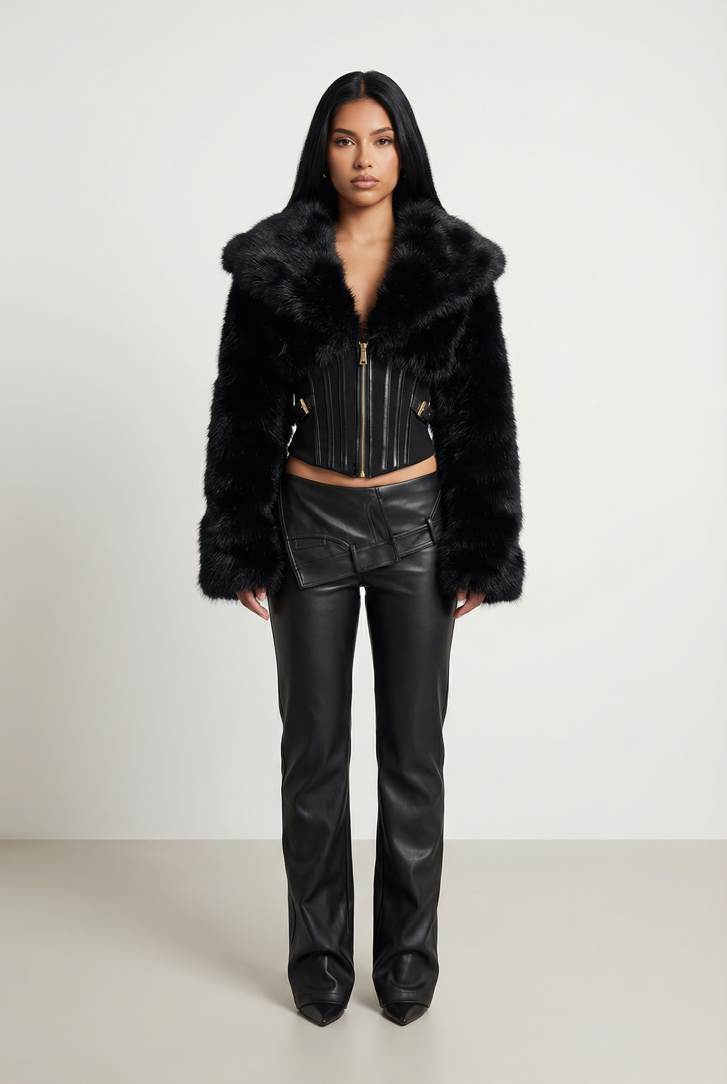 Élisabeth Manteau Court - Noir