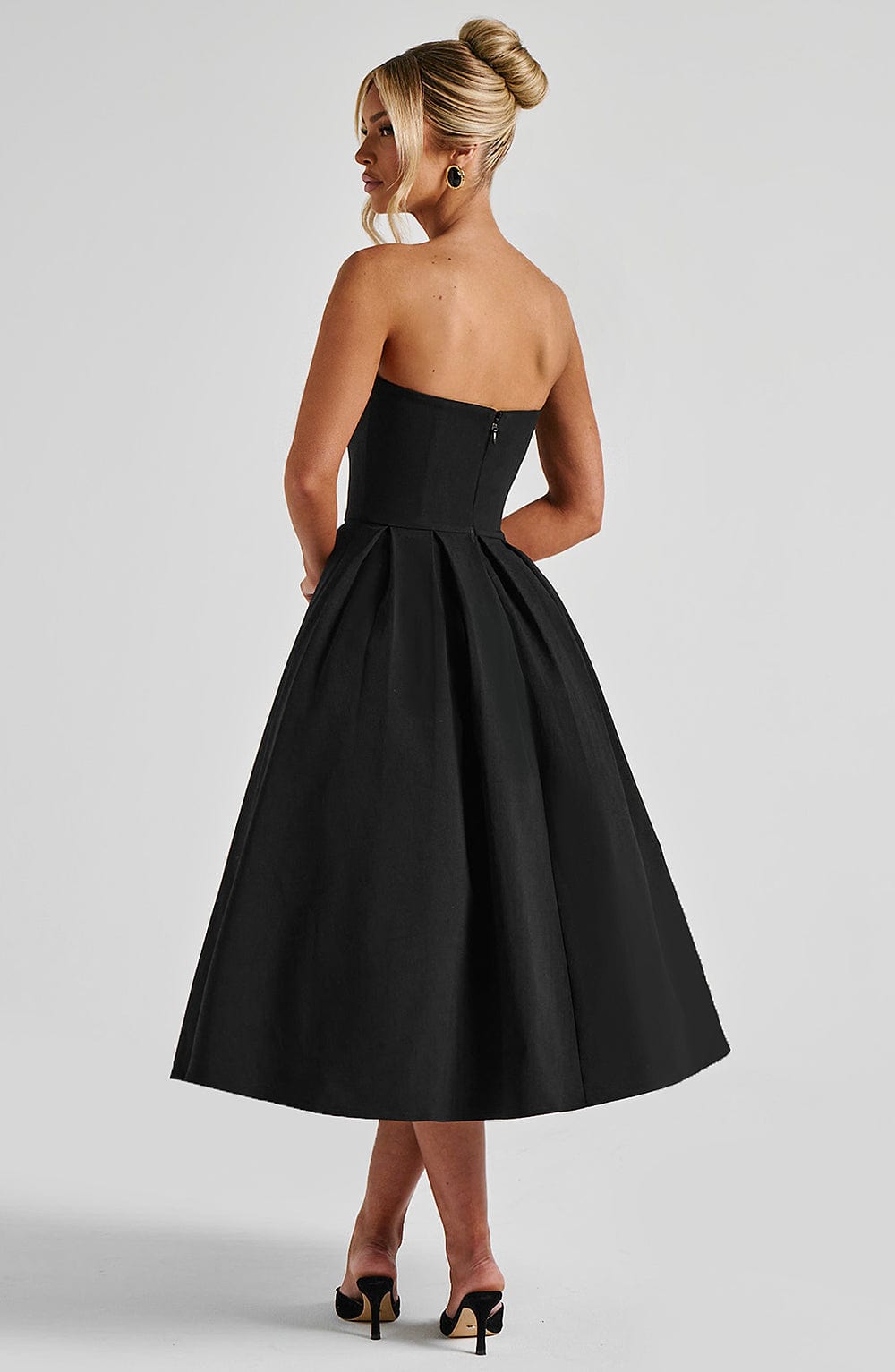 Robe mi-longue Edith - Noir