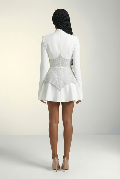 Daphné Robe Courte - Ivoire