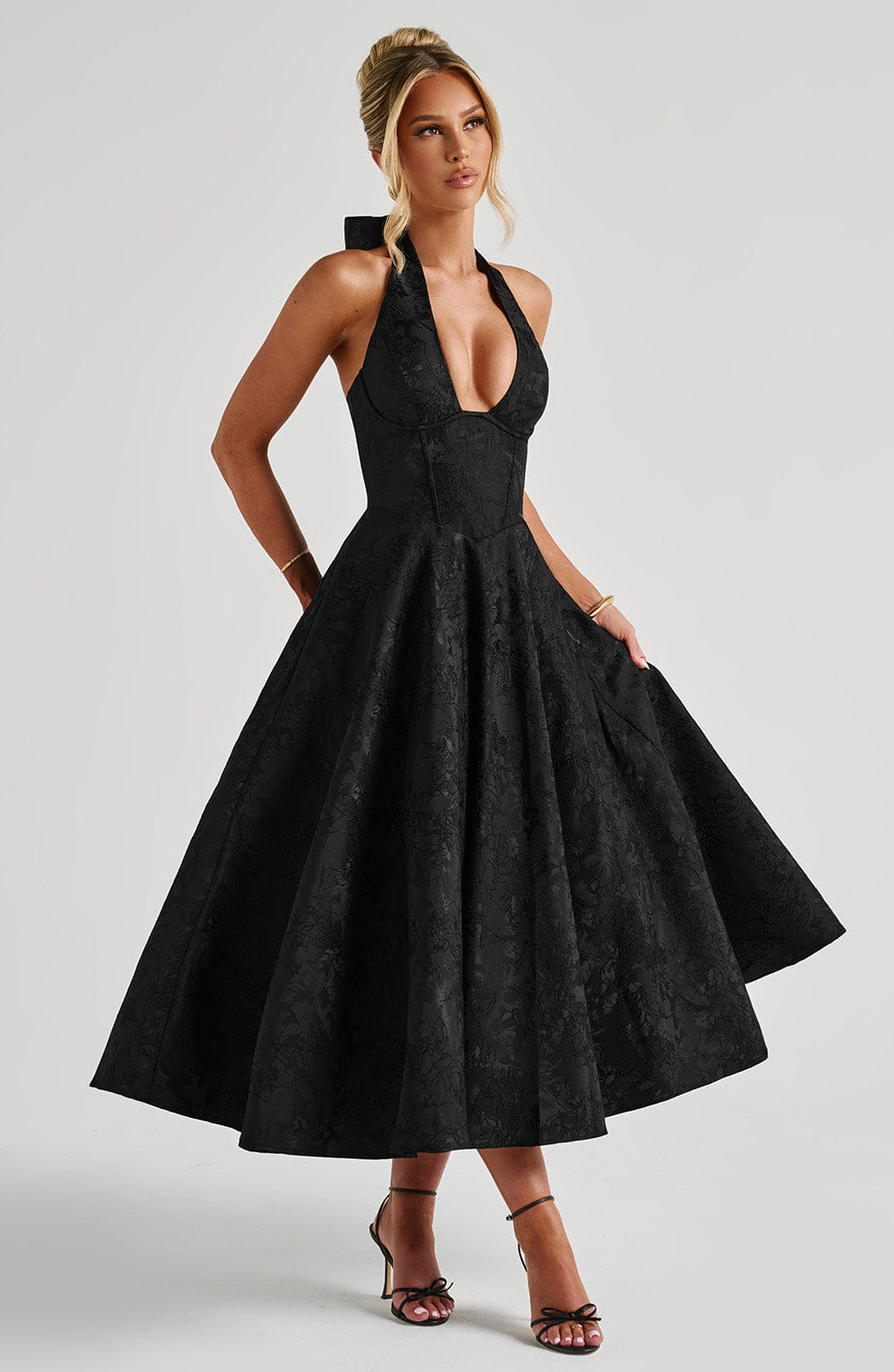 Robe mi-longue Effie - Noir