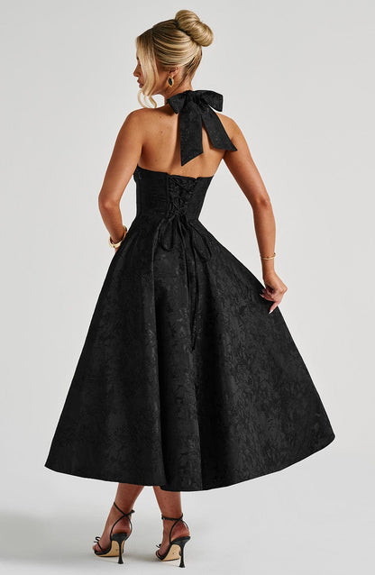 Robe mi-longue Effie - Noir