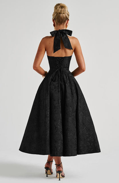 Robe mi-longue Effie - Noir