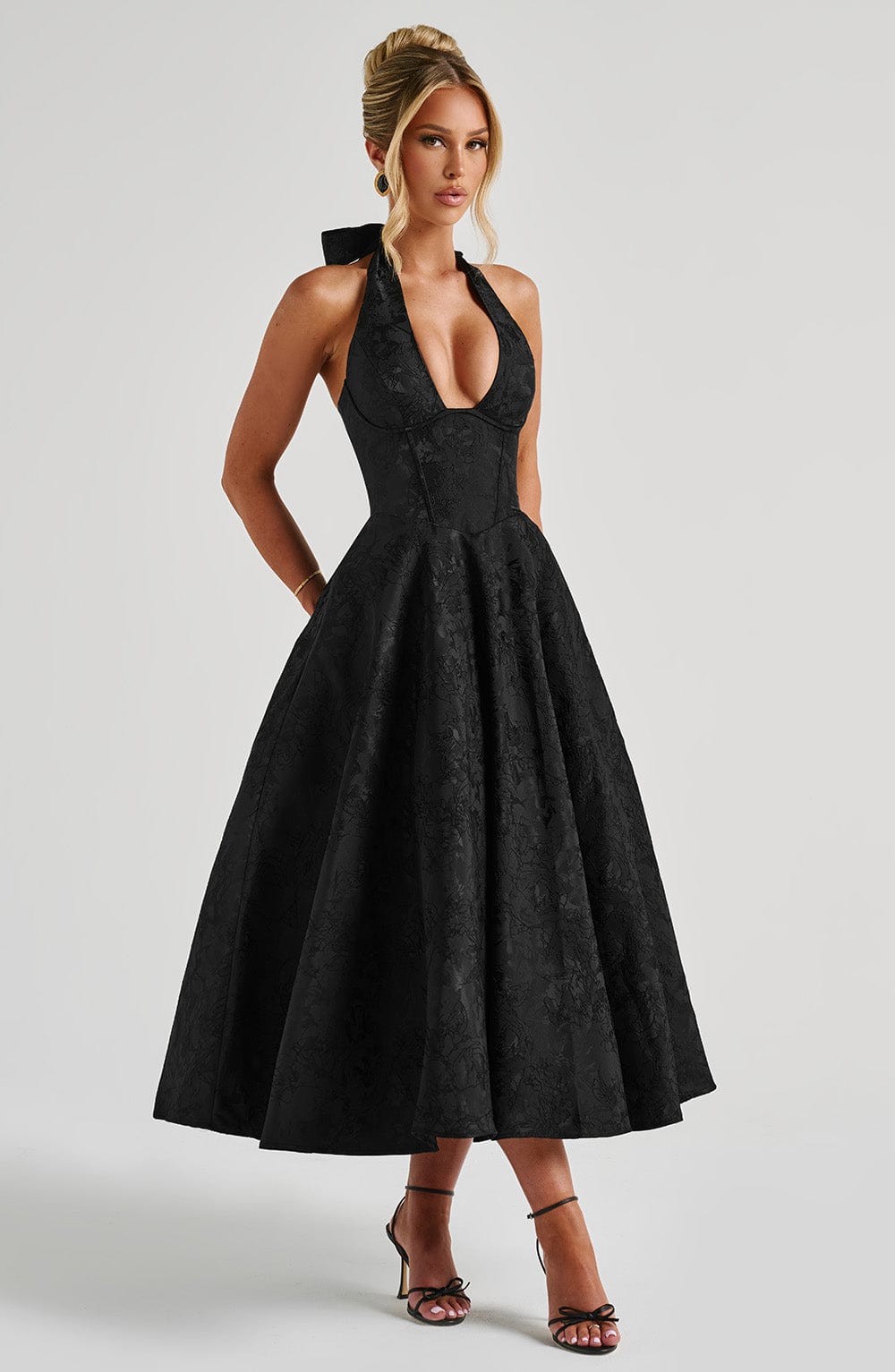 Robe mi-longue Effie - Noir