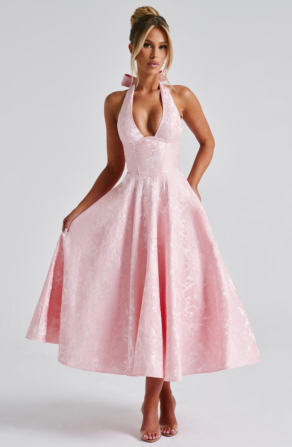 Robe mi-longue Effie - Blush